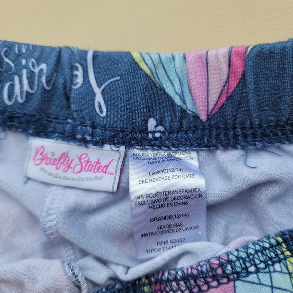 Briefly Stated Women’s Hot Air Balloon Love  Jogger Sleep Pants Blue L (12/14) - Picture 6 of 9